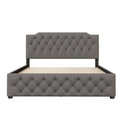 Sam Upholstered Platform Bed with 2 Drawers and 2 sets of USB Ports