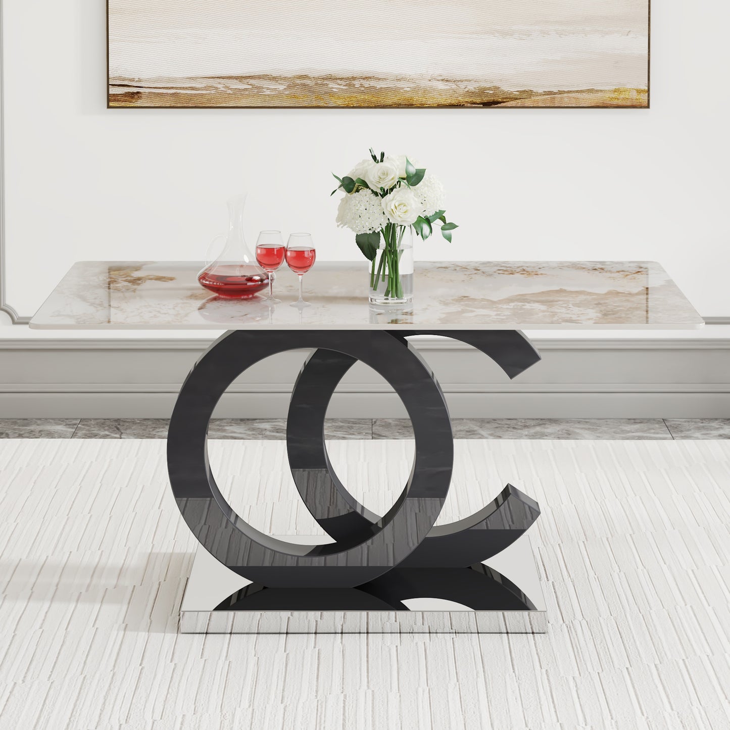 oc shaped dining table