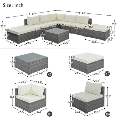 8-Pieces Outdoor Patio Furniture Sets