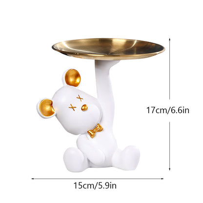 NORTHEUINS Resin Bear Tray Keys Receiver
