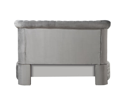 ACME Gaiva Queen Bed w/Storage, Gray Velvet