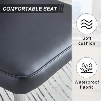 Modern Leather Dining Chairs Set of 4 Chairs, Blacks