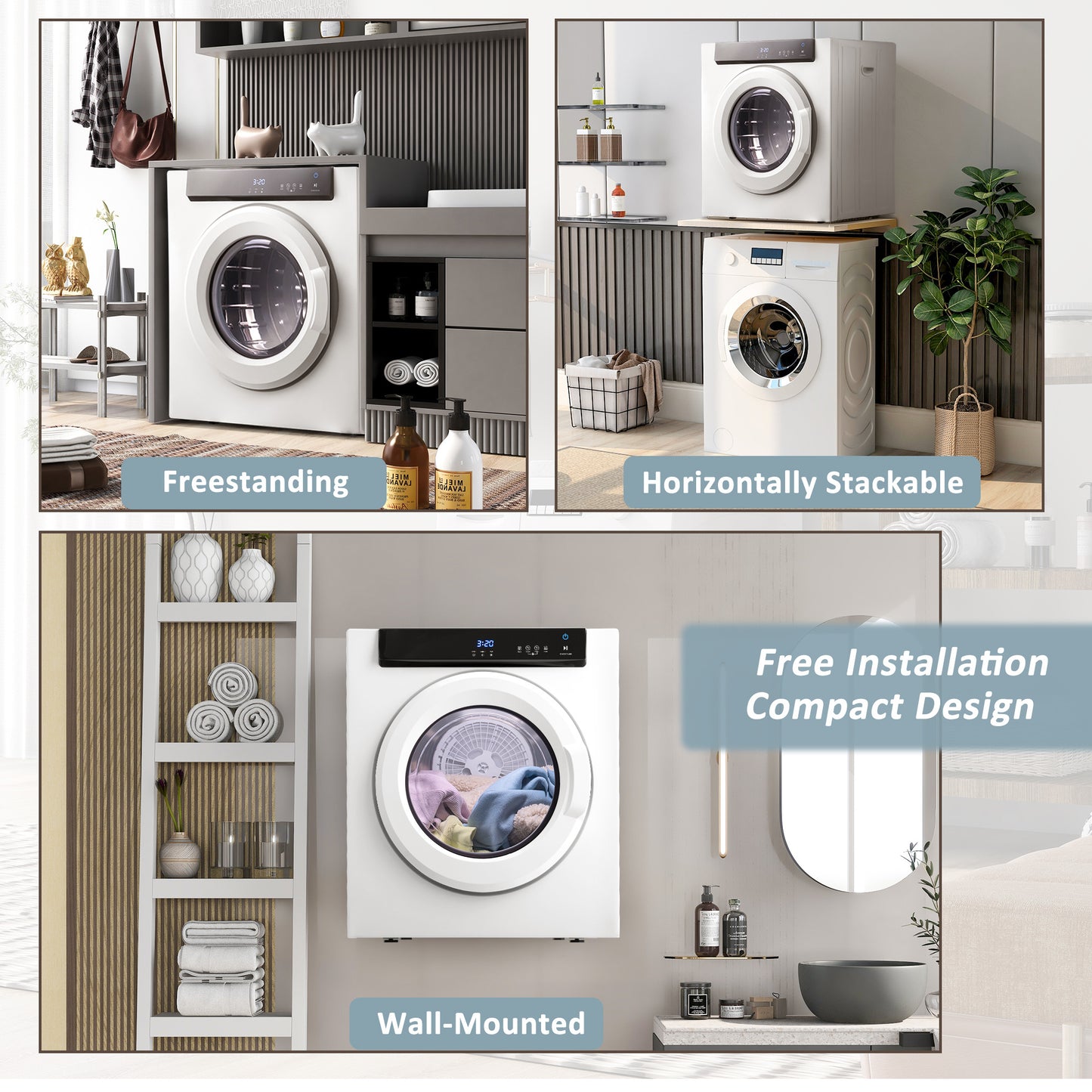 touch screen electric portable clothes dryer