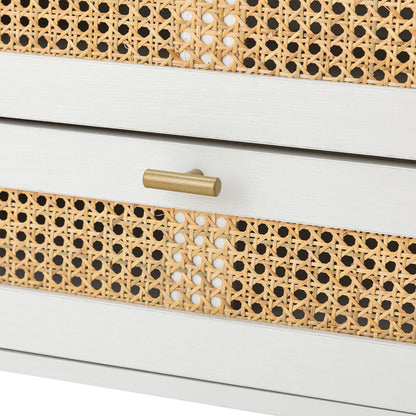 Tknow 6 Drawer 54"W Double Dresser-WHITE