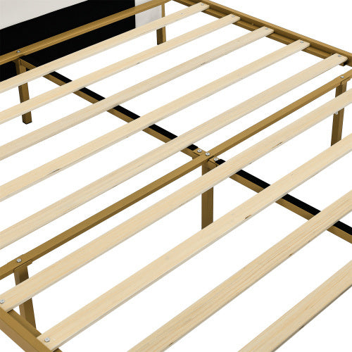 lilly upholstered platform bed & high headboard with wood slat support, velvet white