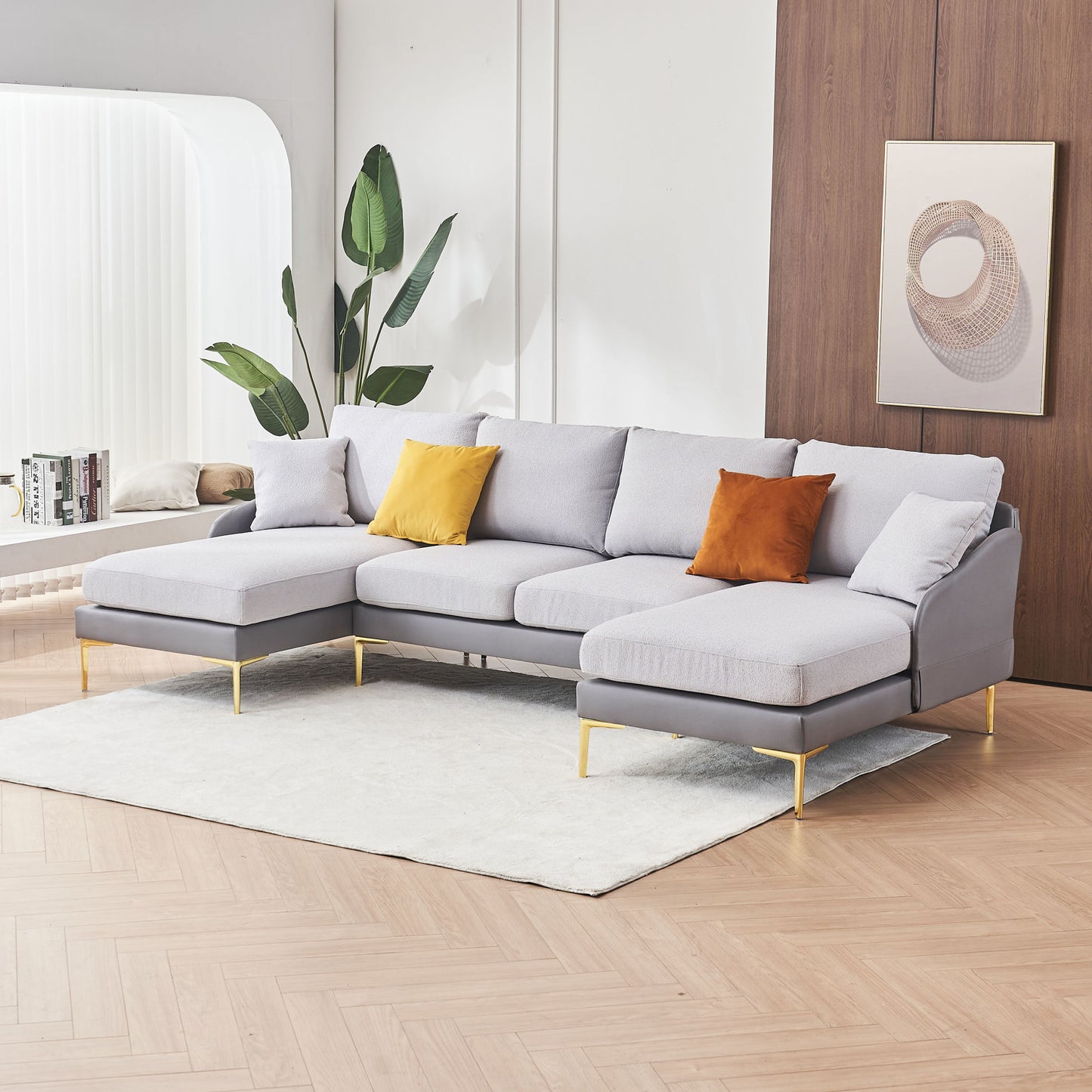 holly comfy sectional, double grey