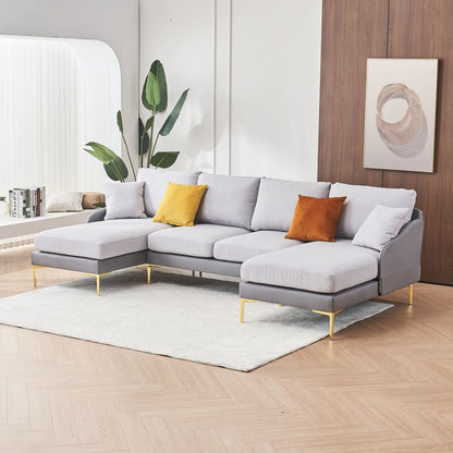 Holly Comfy Sectional, Double Grey