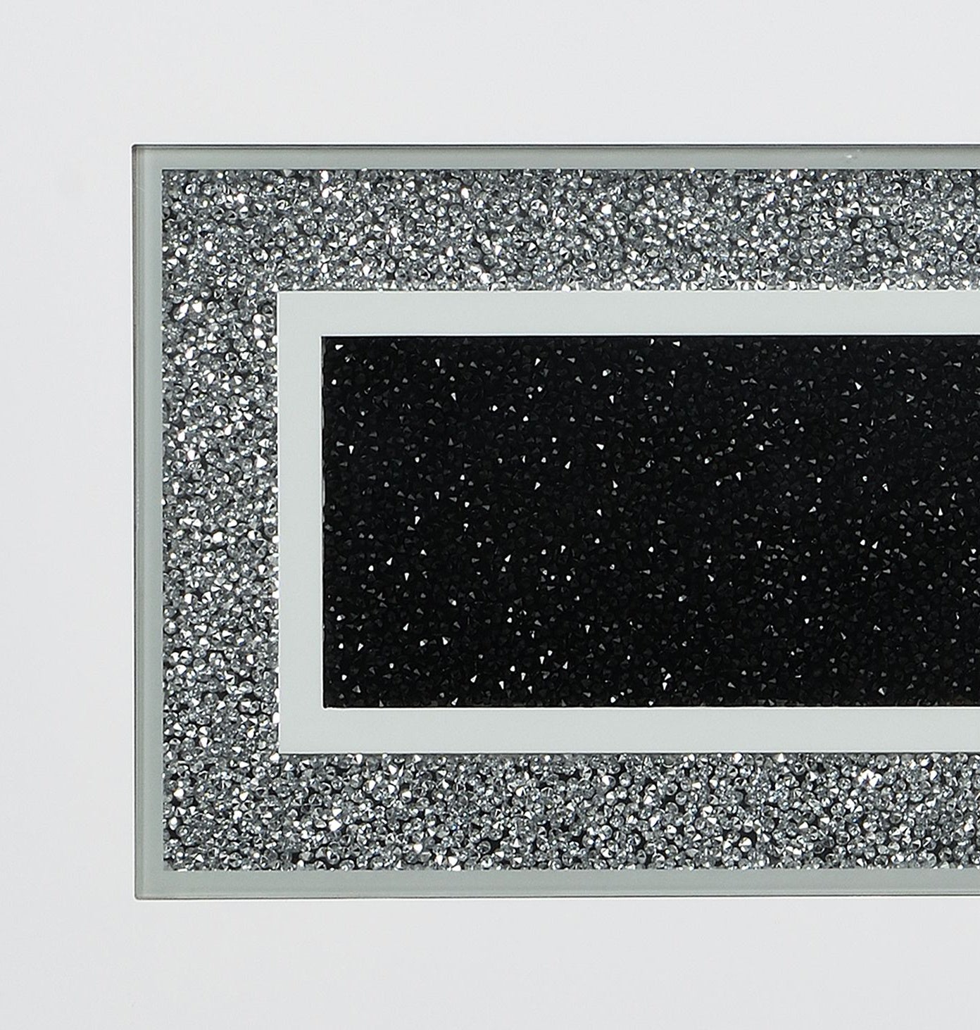 acme elizaveta dining table, gray velvet, faux crystal diamonds &white high gloss finish
