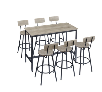 Pub High Dining Table 7 Piece Set