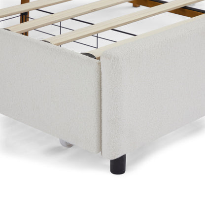 Upholstered Smart King Platform Bed with 4-Drawers