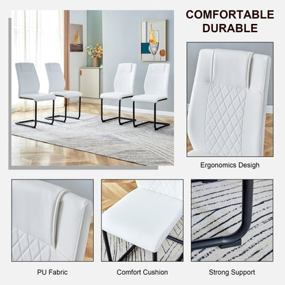 Holli Dining Table Set, White