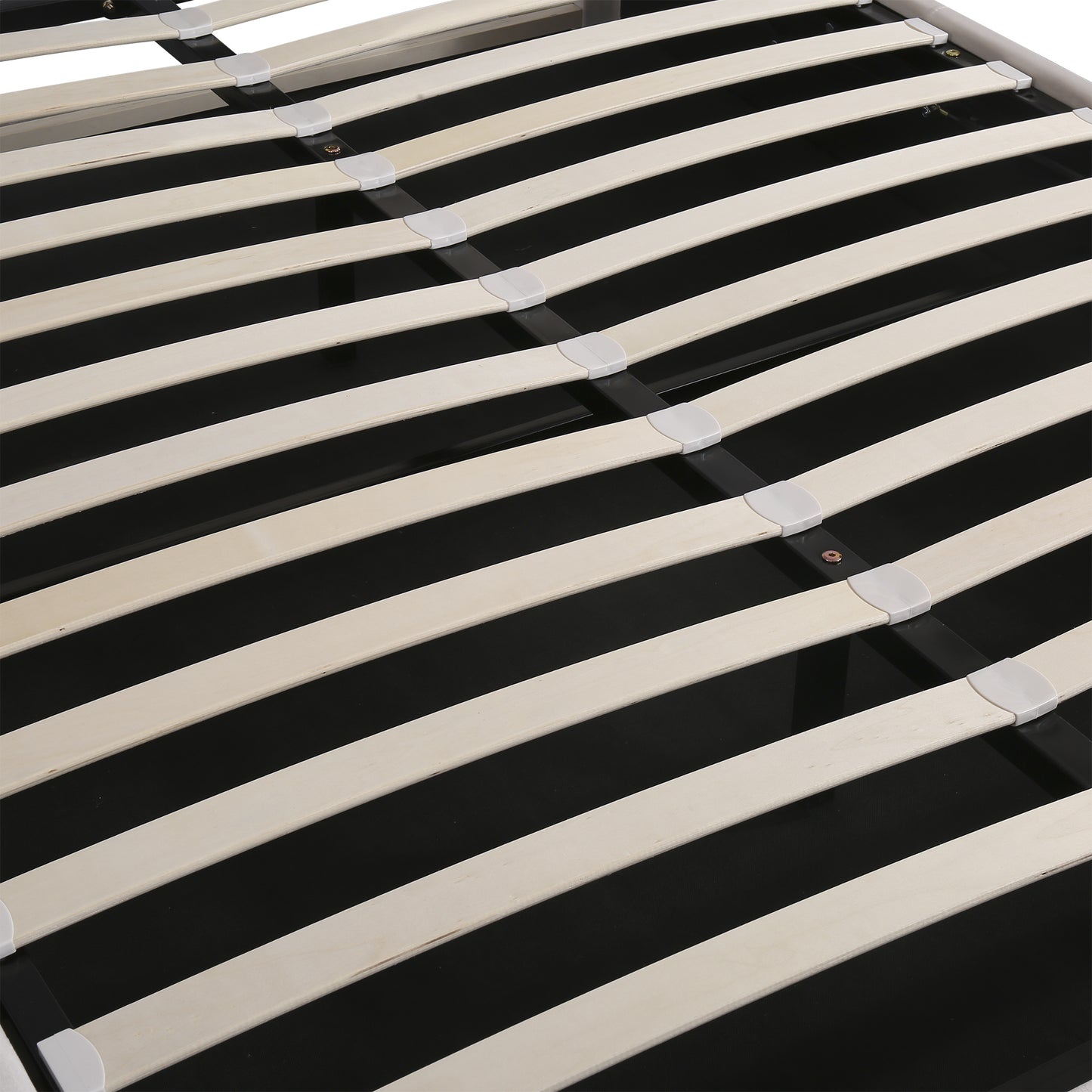 velvet upholstered hydraulic storage bed with led light, bluetooth player, and usb charging
