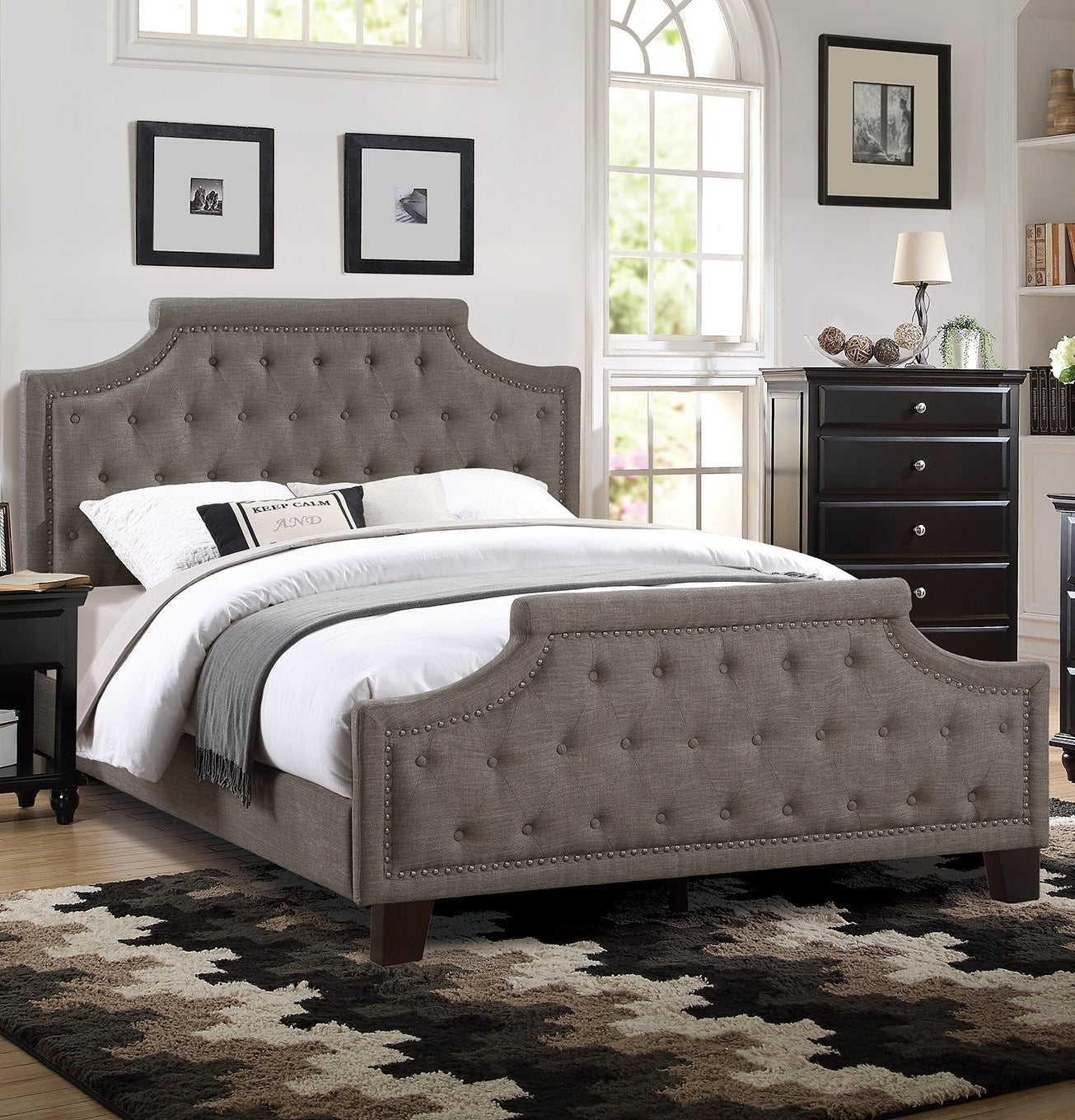 tufted eastern king size bed