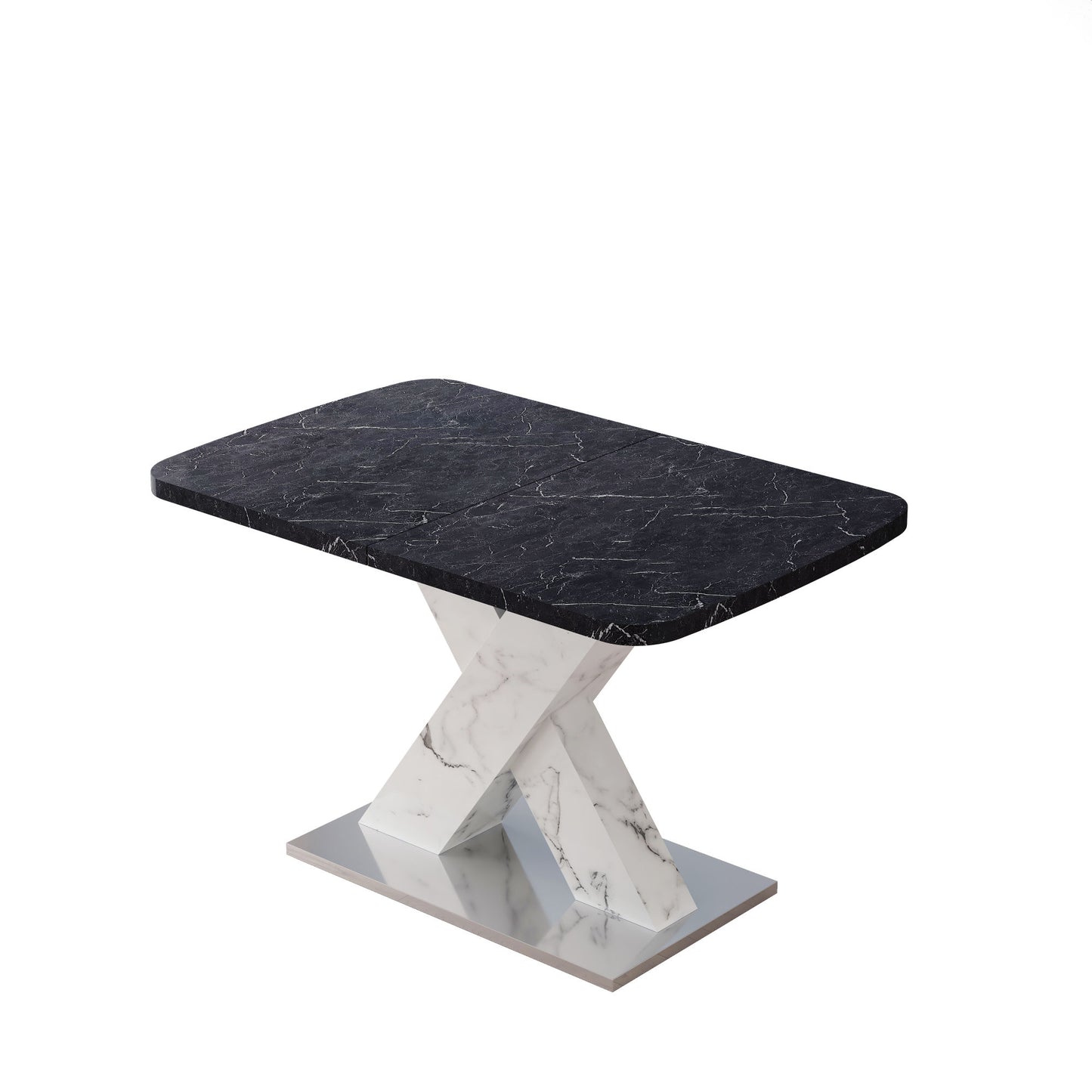 lux extendable marble square dining table
