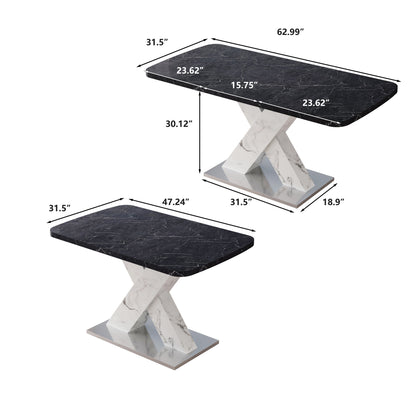 Lux Extendable Marble Square Dining Table