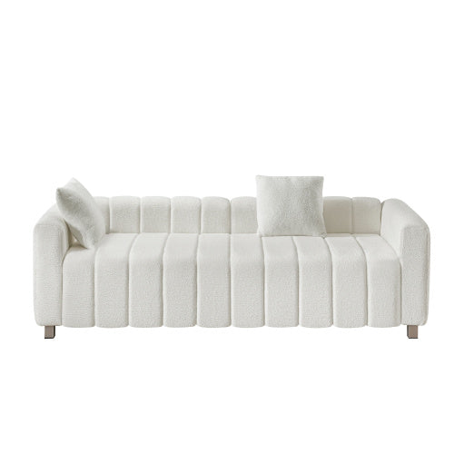 teddy velvet sofa with 2 pillows