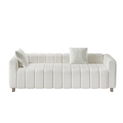 Teddy Velvet Sofa with 2 Pillows