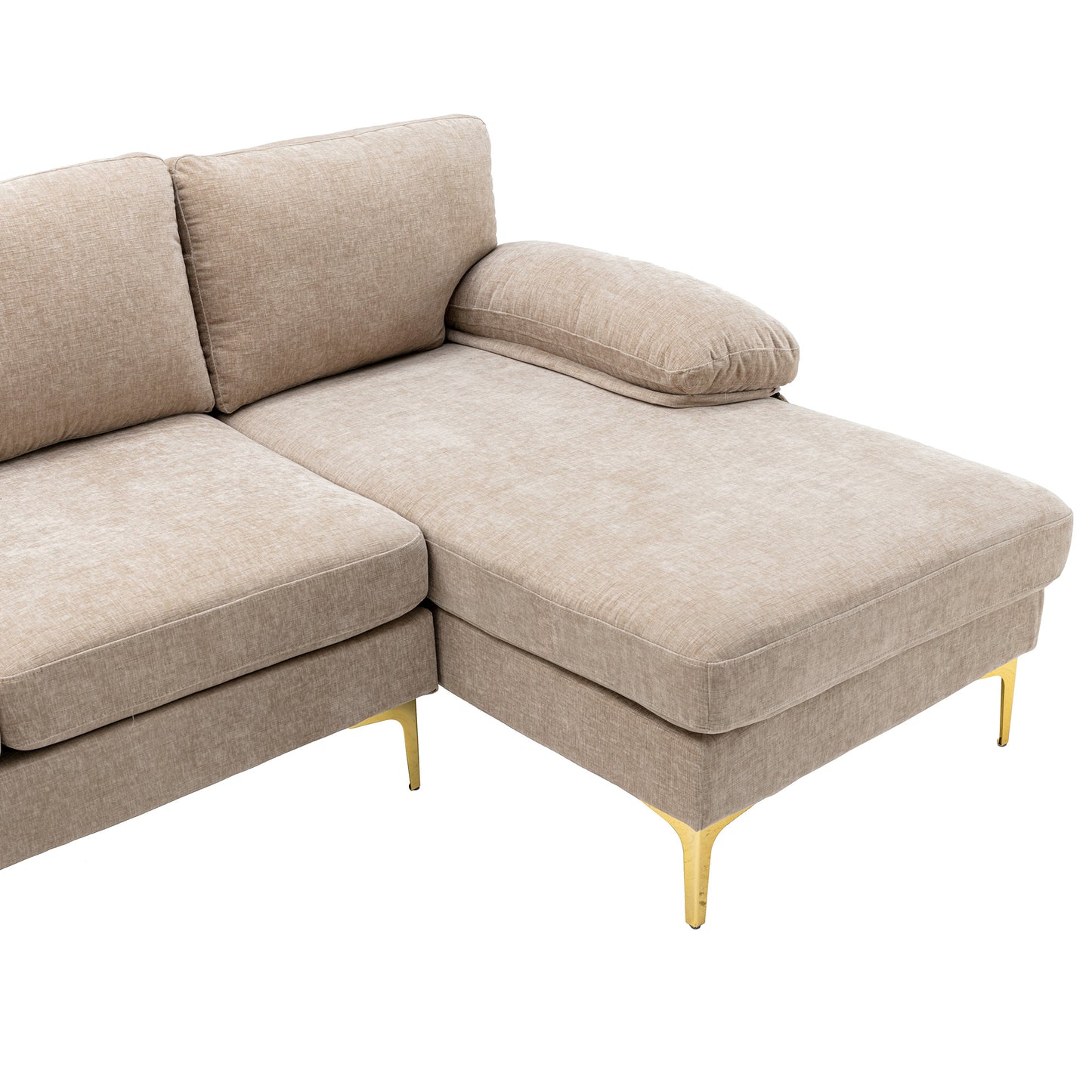 coolmore sectional sofa, camel