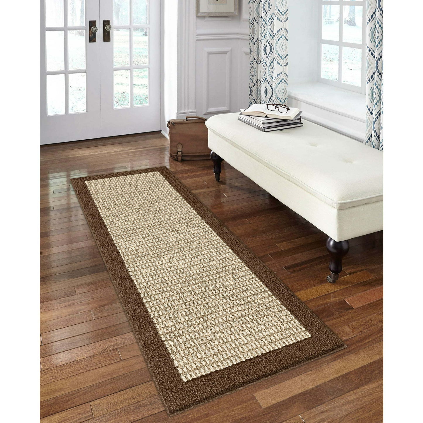 machine washable faux sisal gray indoor accent rug set, 3-piece set