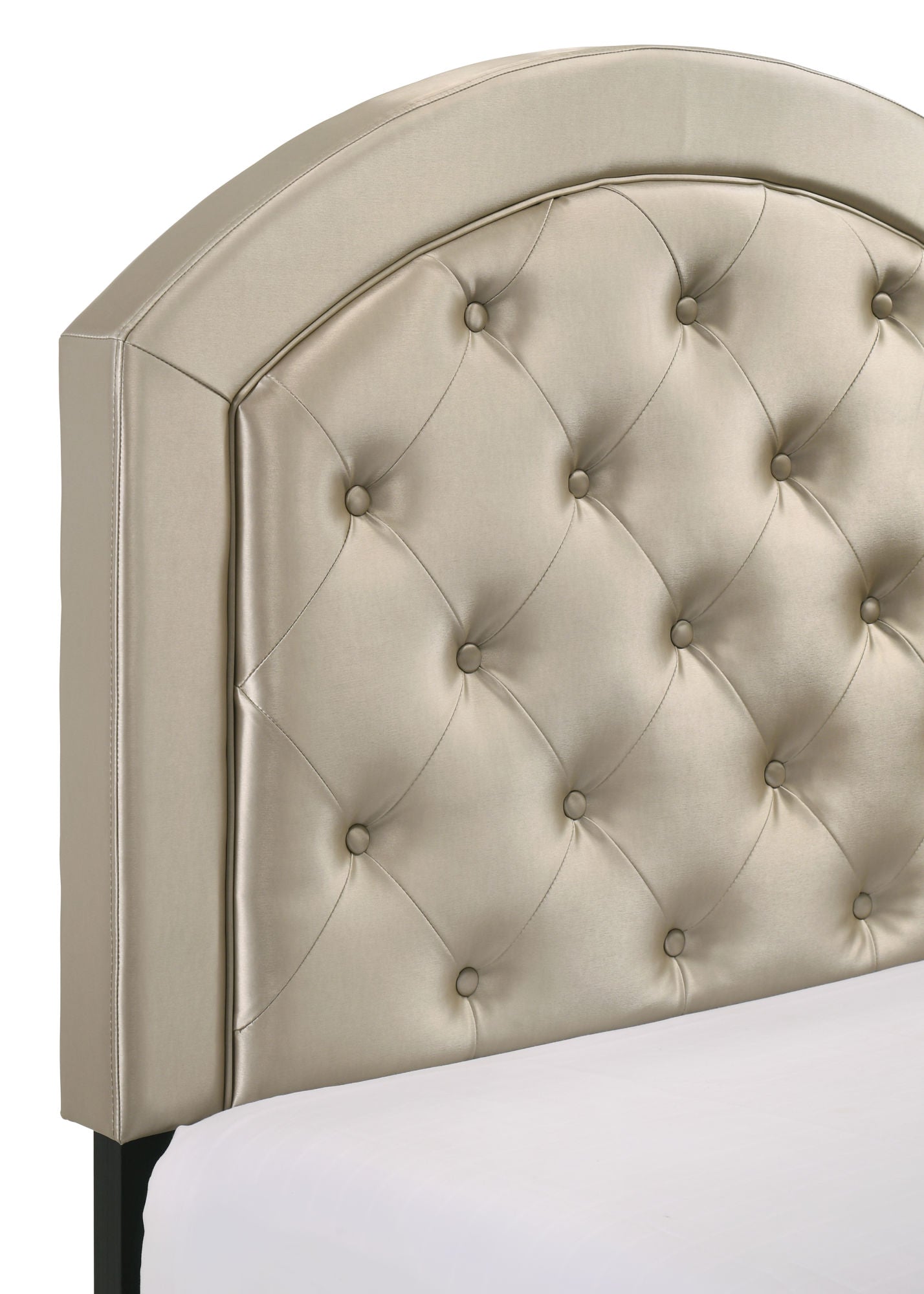 twin upholstered platform bed, gold