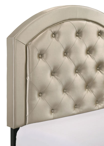 Twin Upholstered Platform Bed, Gold