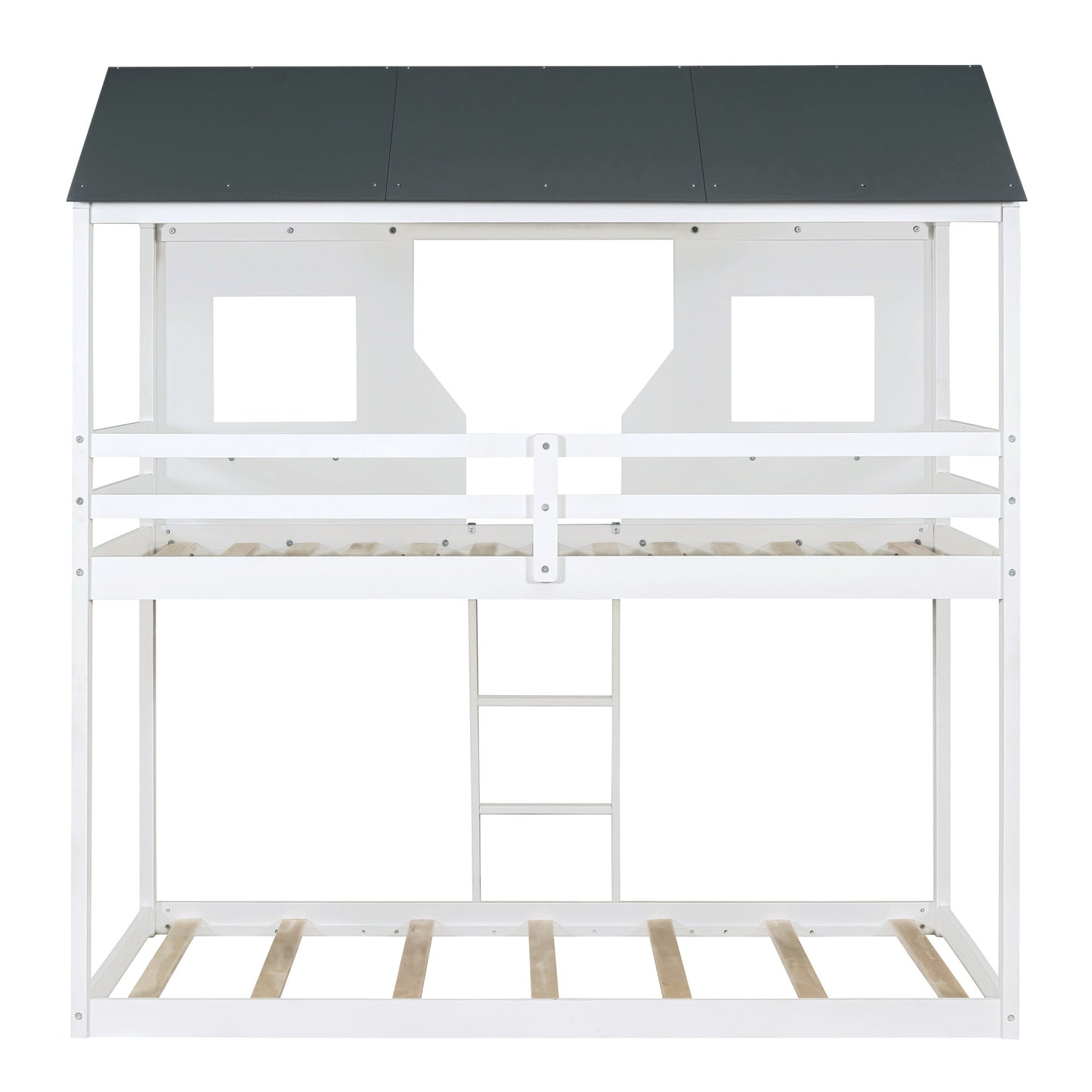 twin over twin bunk bed with roof