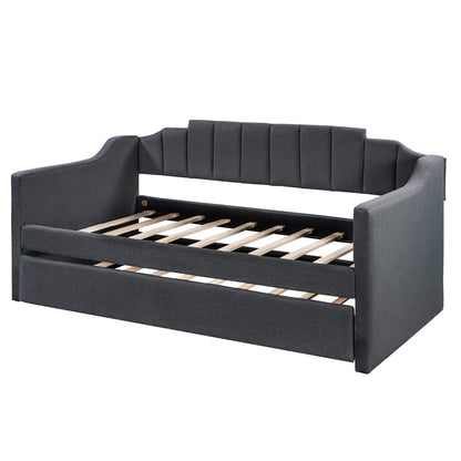 Upholstered Twin Daybed with Trundle