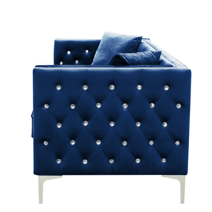 Modern Velvet Tufted Set with 2 Pillows Included