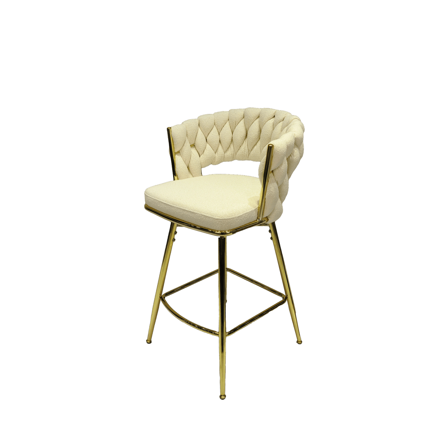 bar chair toweling woven bar stool set of 4, white