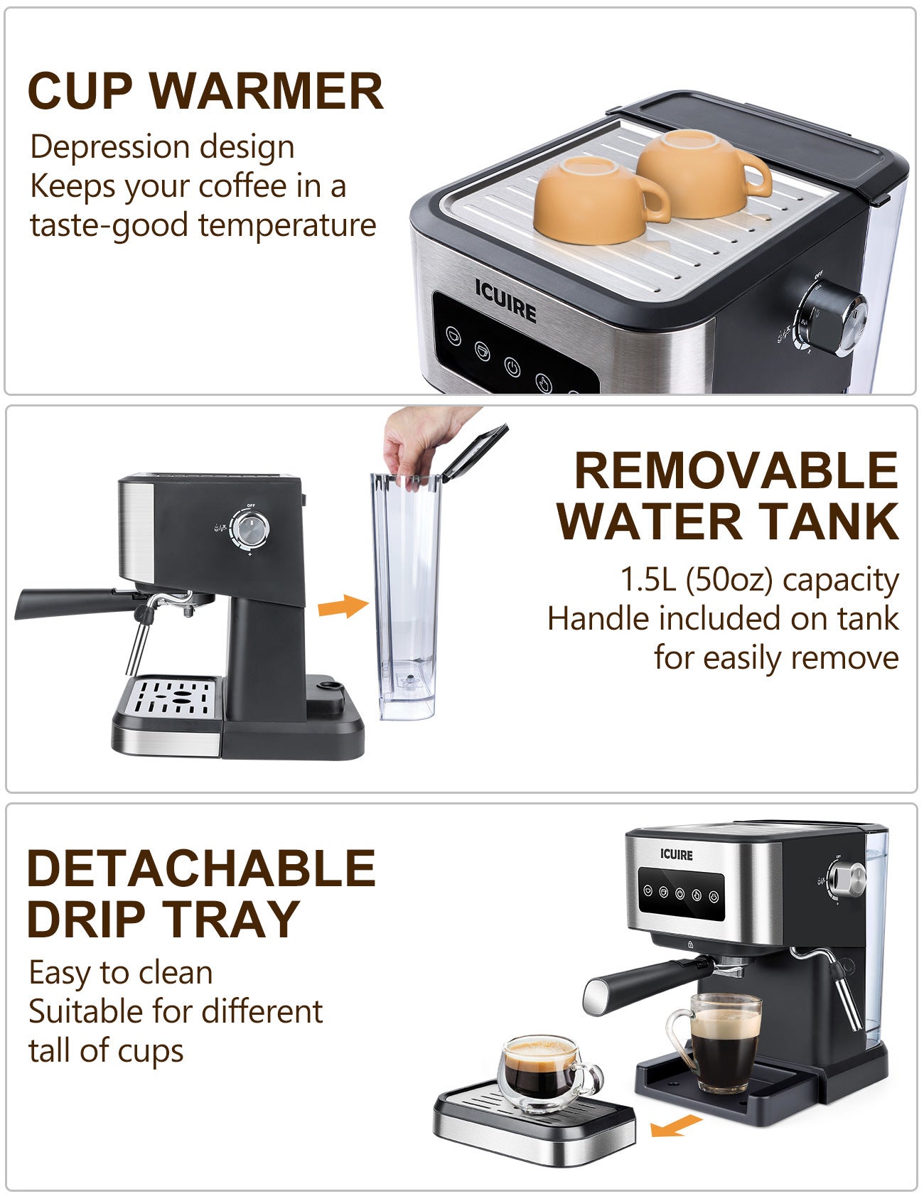 espresso machine with milk frother