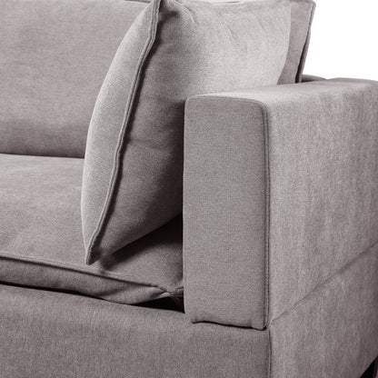 Madison 7Pc Modular Sectional Sofa Chaise with USB Storage Console Table
