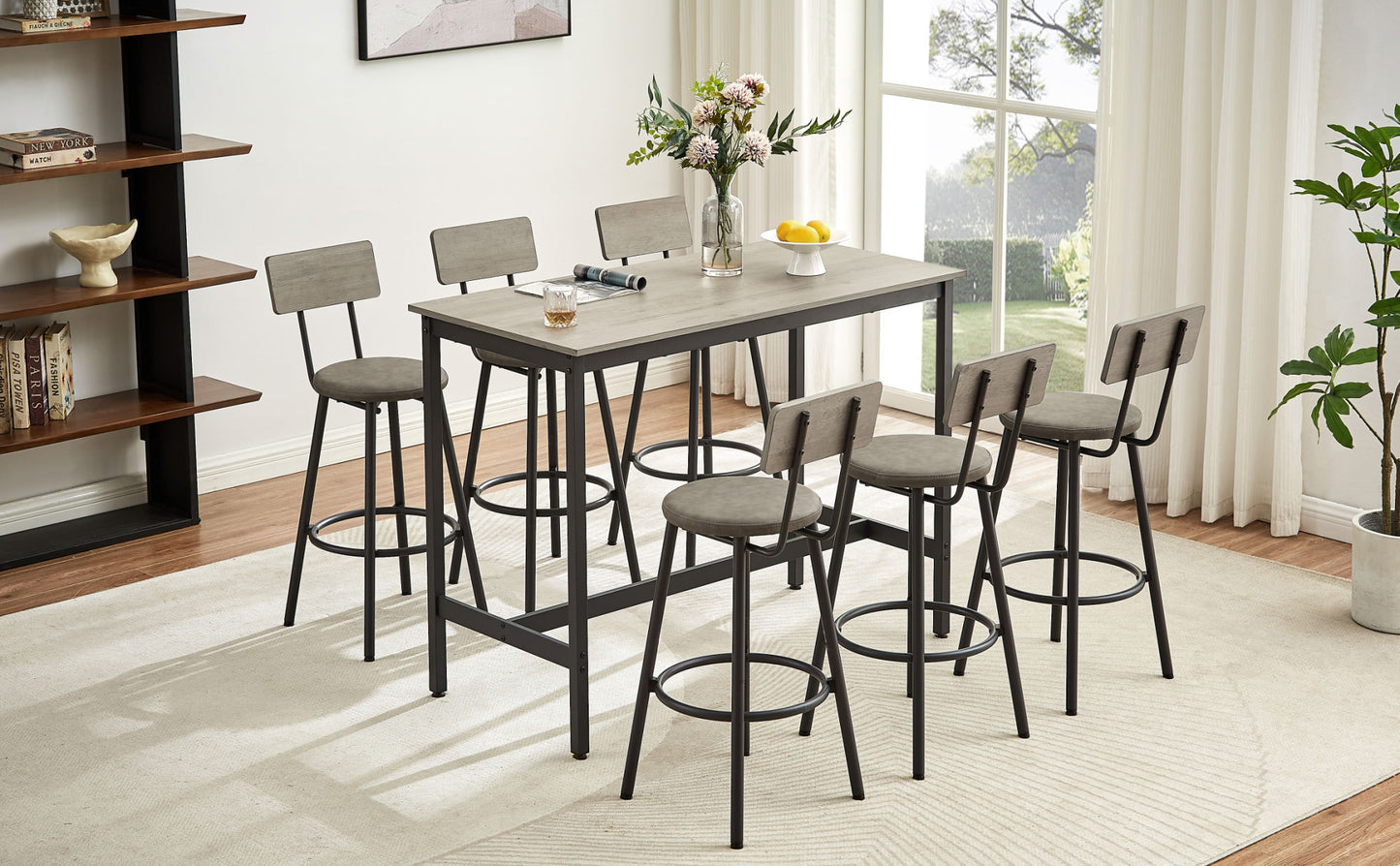 pub high dining table 7 piece set