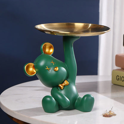 NORTHEUINS Resin Bear Tray Keys Receiver
