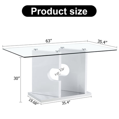 Ruby 6-Piece Dining Table Set, White