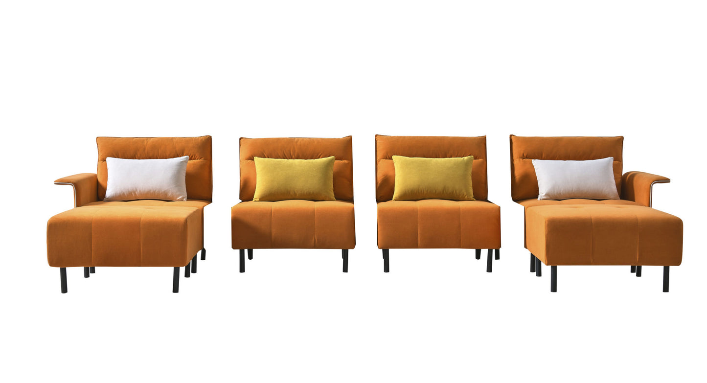 u-shaped sectional sofa with 2 removeable ottoman and 4 pillows