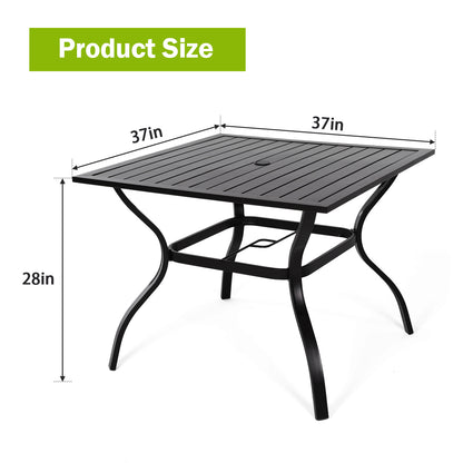 MEOOEM Patio Dining Set, Black