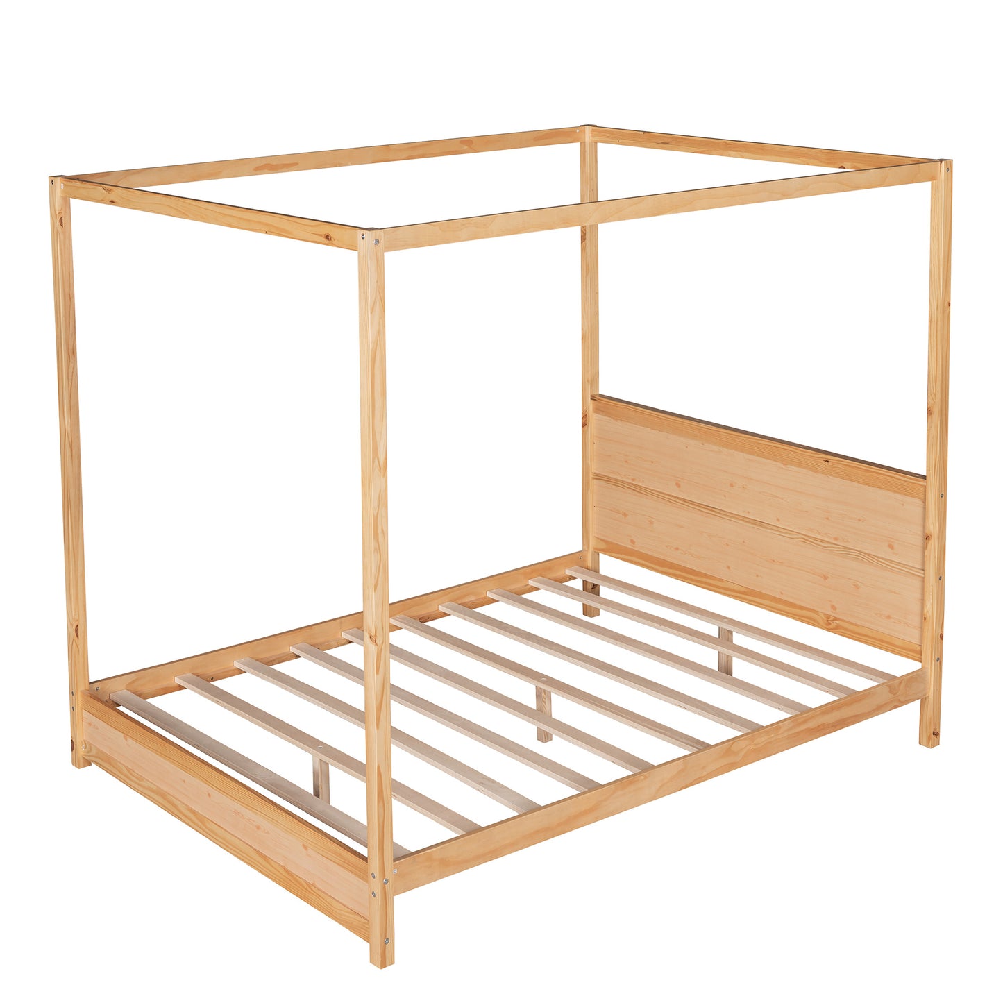 modern canopy platform bed with headboard