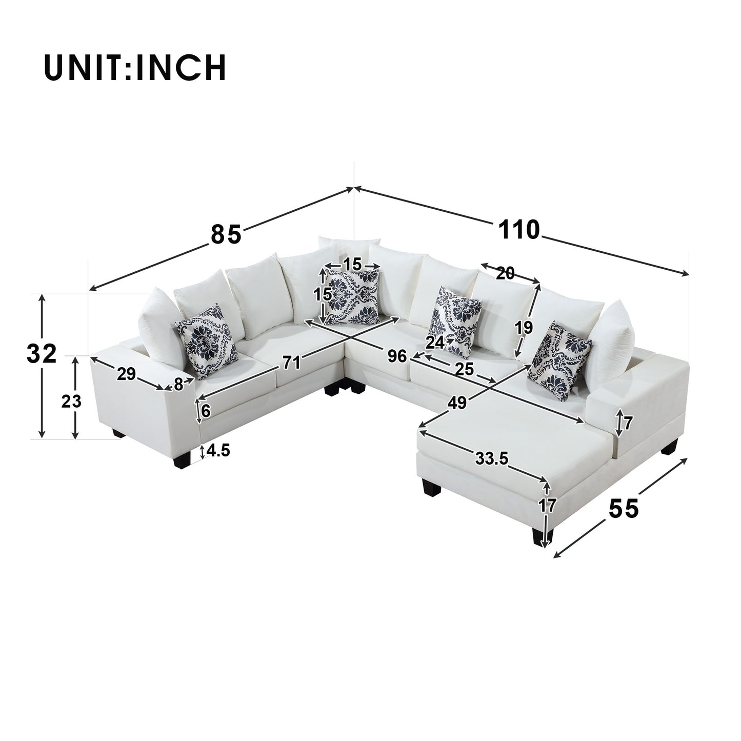 elegant velvet corner couch with lots of pillows