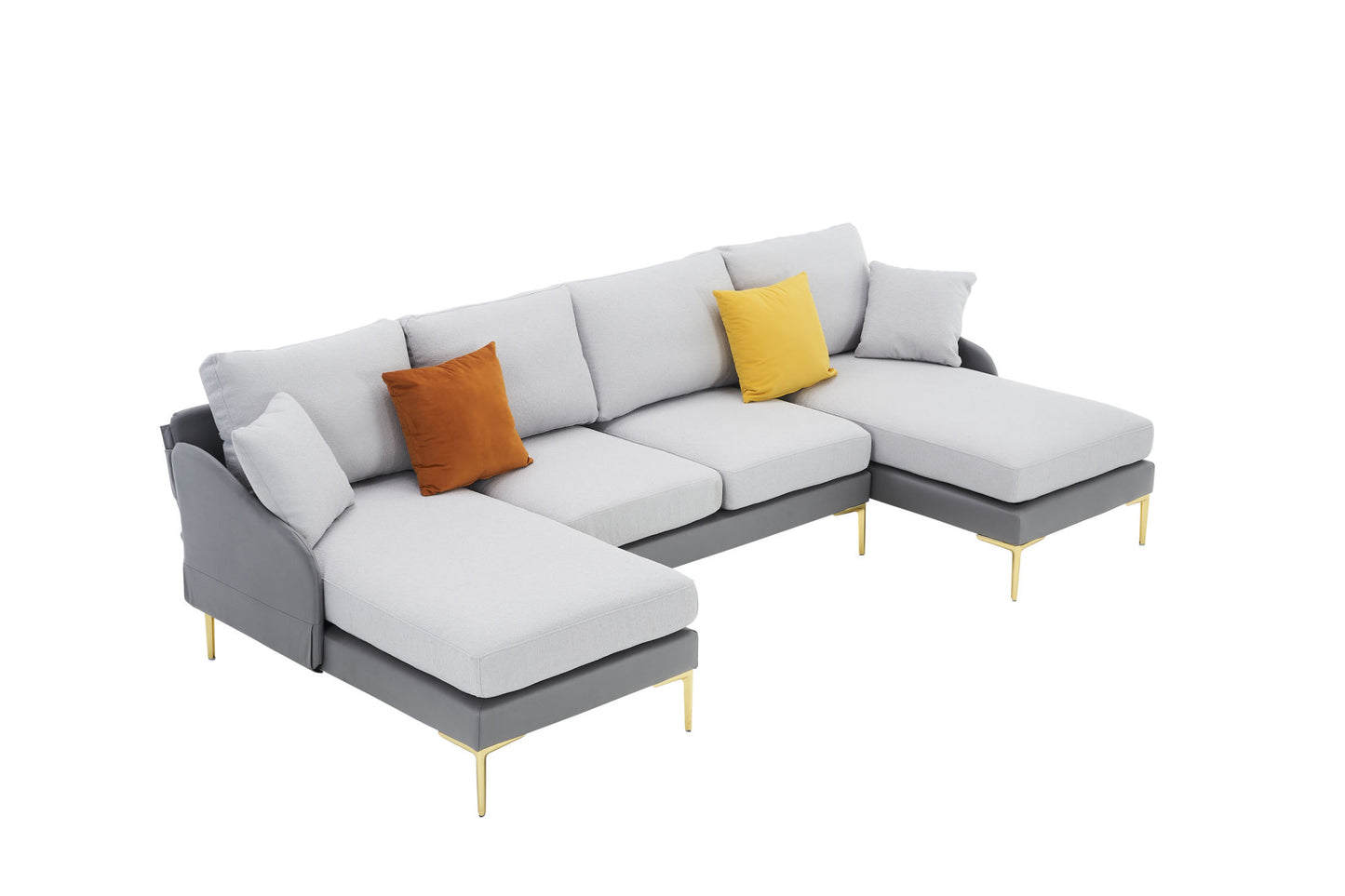 holly comfy sectional, double grey