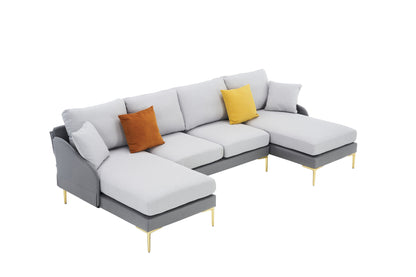 Holly Comfy Sectional, Double Grey