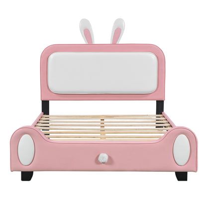 Upholstered Rabbit-Shape Princess Bed