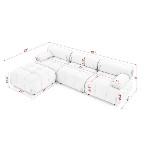 button tufted modular sectional sofa, navy velvet