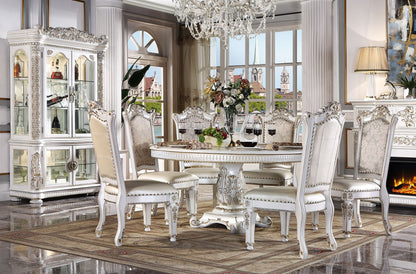 ACME Vendome DINING TABLE Antique Pearl Finish