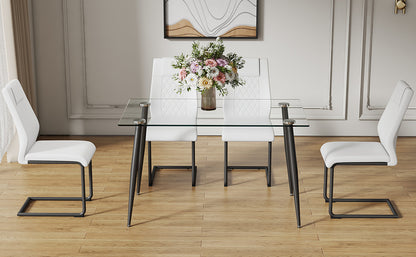 Holli Dining Table Set, White