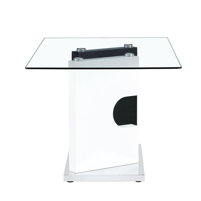 Ruby 6-Piece Dining Table Set, Black/White