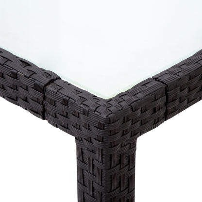 TOPMAX 7- Piece Rattan Patio Set, Black