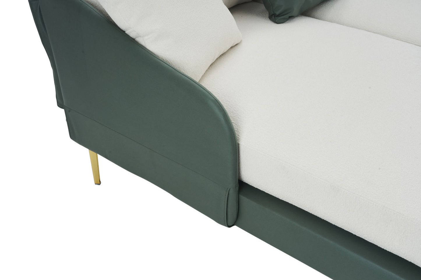 holly comfy sectional, cyan+white