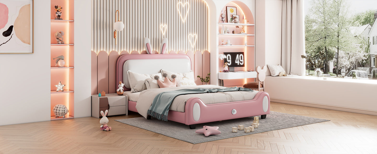 upholstered rabbit-shape princess bed