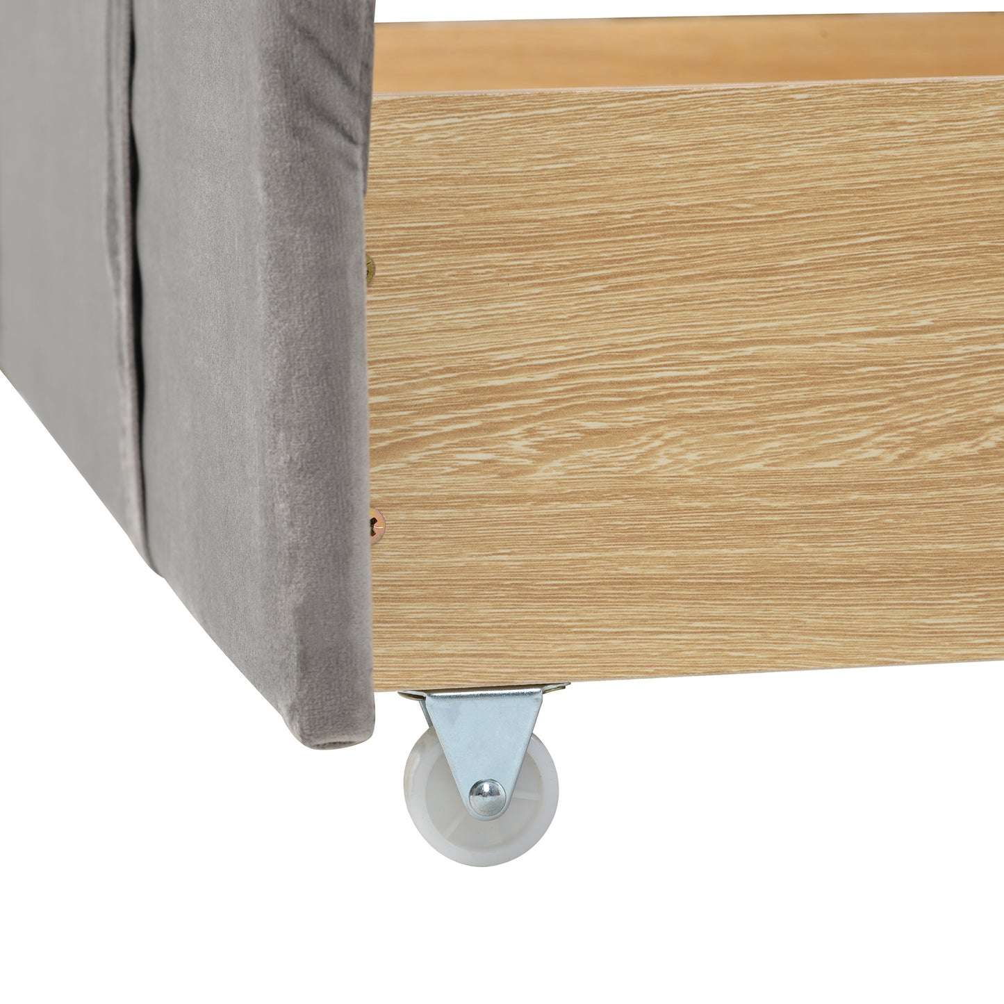 queen size storage bed velvet upholstered platform bed with a big drawer