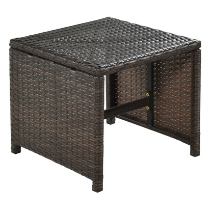 TOPMAX 11-Piece Patio All-Weather PE Wicker Dining Table Set